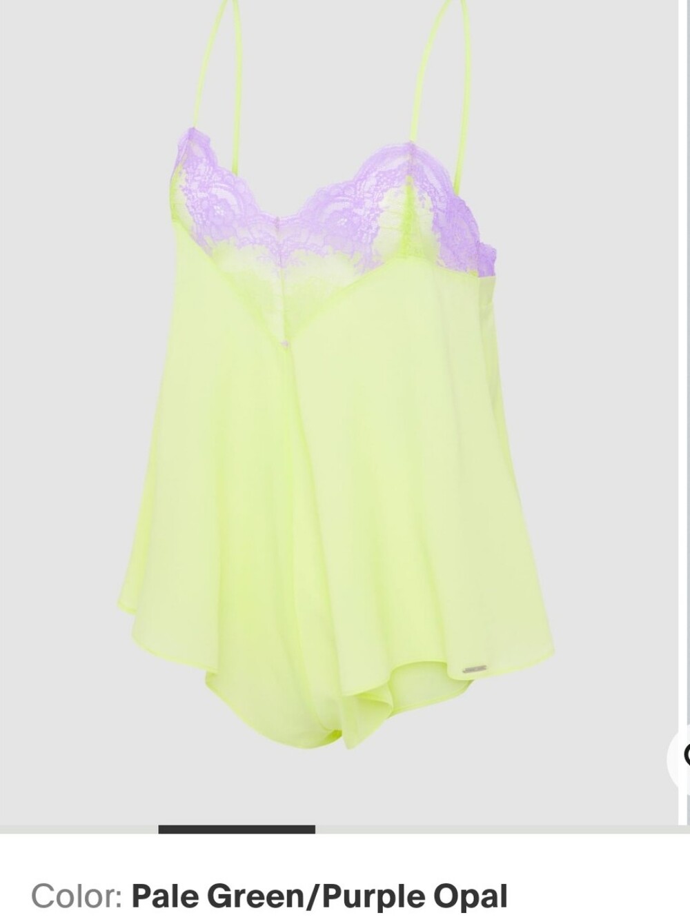 SavageX Fenty Lovestruck Sleep Romper Pale Green/Purple Opal Small NEW